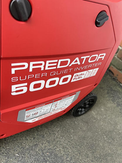 PREDATOR 5000 Watt Dual-Fuel SUPER QUIET Inverter Generator with Remote Start and CO SECURE Technology
