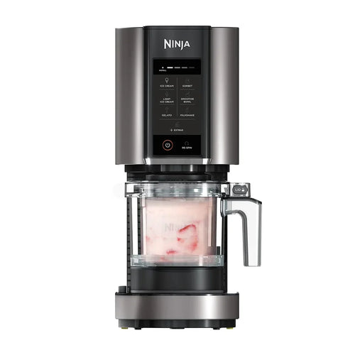 Ninja CREAMi Ice Cream Maker & Frozen Dessert Maker with 3 Tubs, 7 Programs, Makes Ice Cream, Gelato, Sorbet, Smoothie Bowl, Milkshakes and more, Black/Silver, Makes 1.4L of Ice Cream, NC300UK