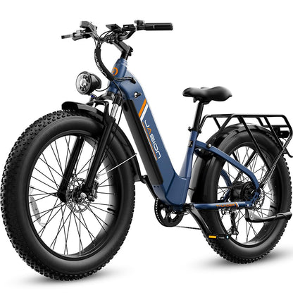 Jasion Thunder Electric Bike for Adults,1800W Peak Fat Tire E Bikes,26''x 4'',80 Miles with 864Wh Removable Battery