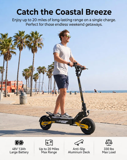 Electric Scooter for Adults, 11" Off-Road Tires, Fast E Scooter