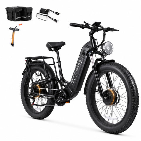 5000W Peak AWD Dual Motor Electric Bike for Adults Up to 90 Mi Long Range