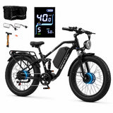 5000W Peak AWD Dual Motor Electric Bike for Adults Up to 90 Mi Long Range