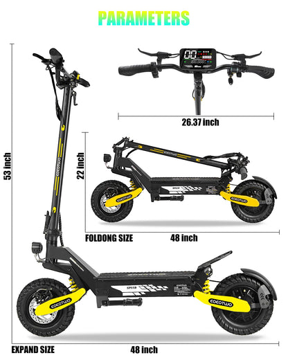 Electric Scooter for Adults, 11" Off-Road Tires, Fast E Scooter