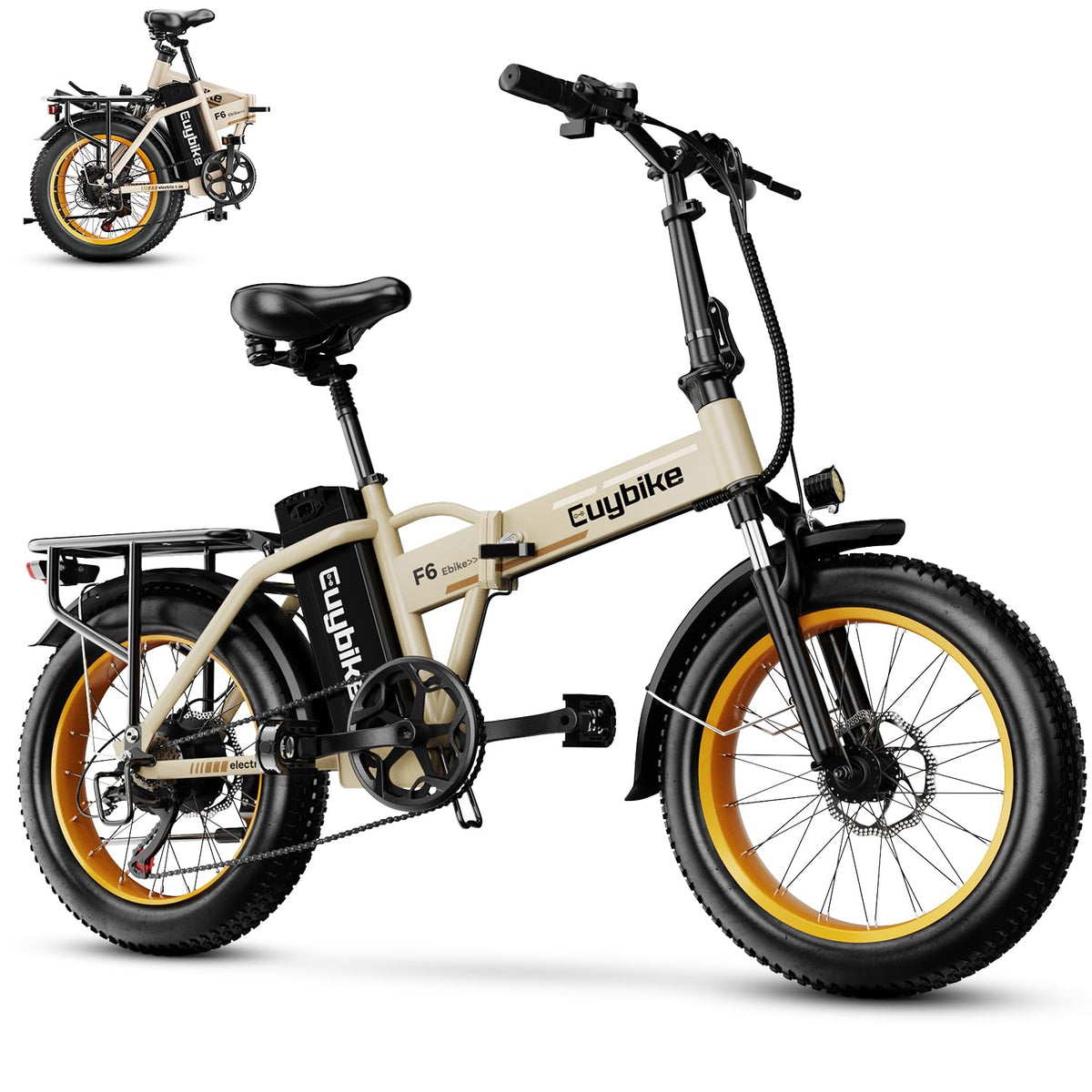 EUYBIKE Foldable Electric Bike for Adults, 48V 20Ah Removable Lithium Battery up to 80Miles, 20" Fat Tire 1000W Peak Motor Dirt Ebike
