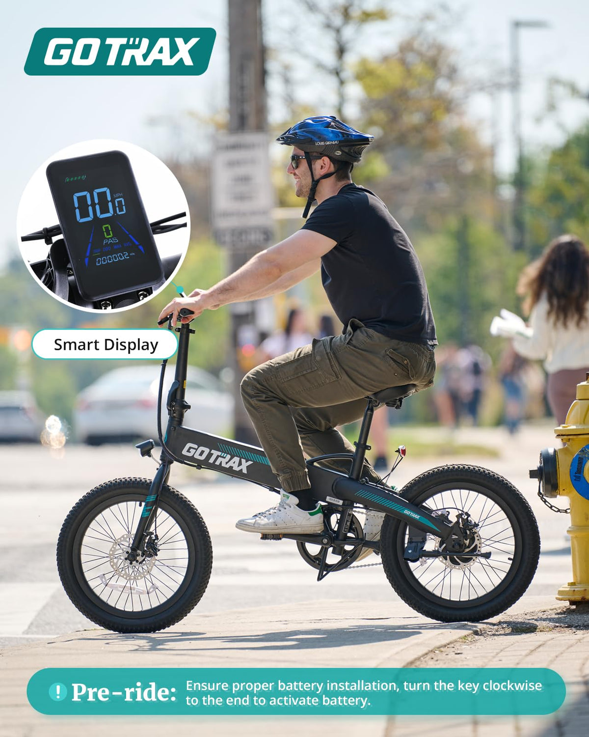 Gotrax R1 20" Folding Electric Bike with 40 Miles Range by 48V Battery