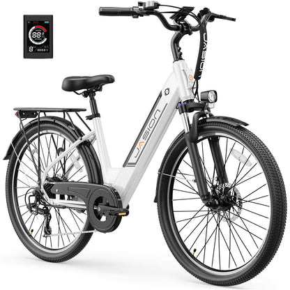 Jasion Roamer/ST Electric Bike for Adults, 26'' Commuter Ebike 1200W 528WH Removable Battery