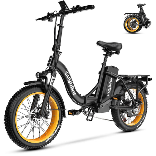 Folding Electric Bike for Adults with Peak 1000W Motor, 48V 20AH Battery up to 80 Miles, 20" Fat Tire All Terrain Ebike