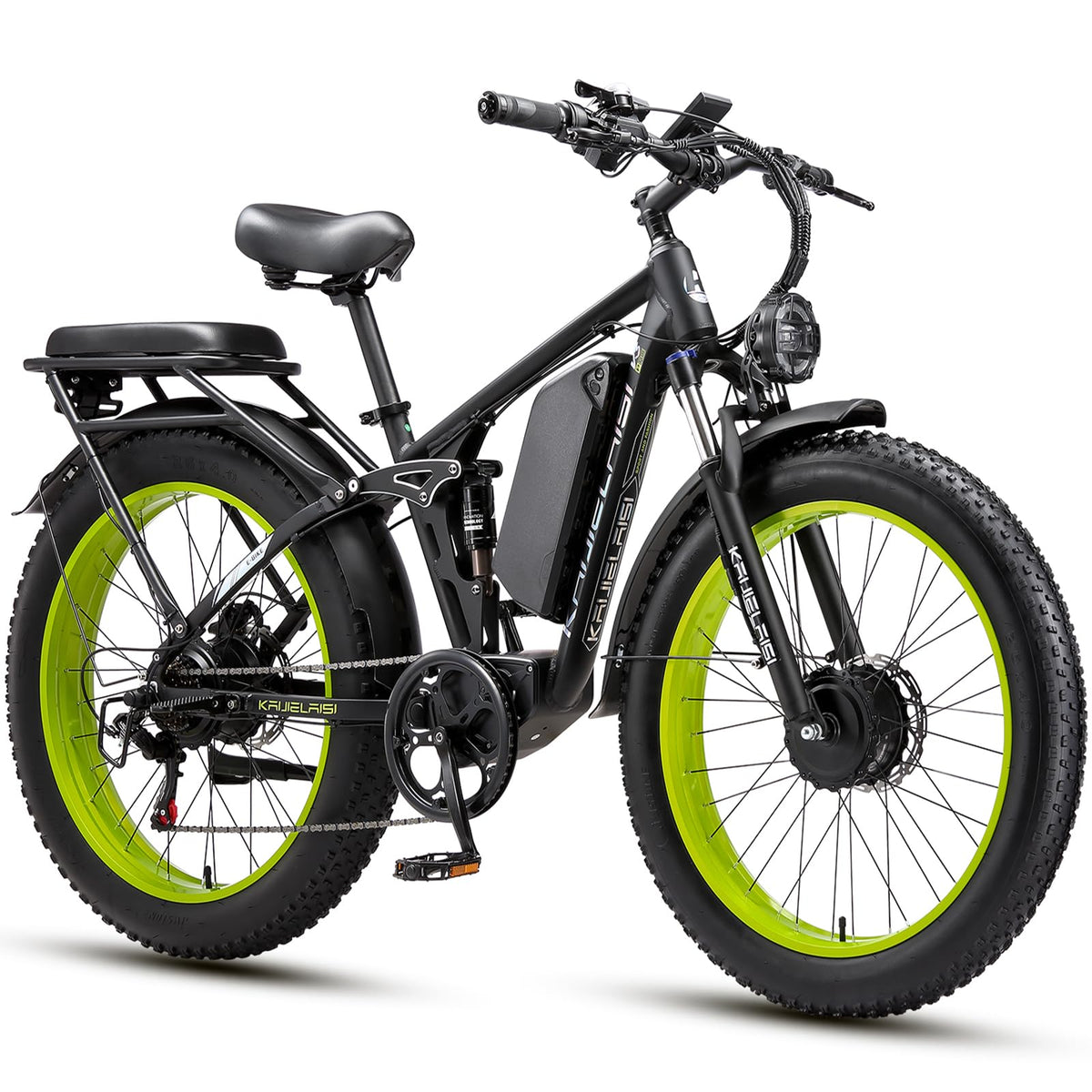 KETELES Ebikes for Adults, AWD Dual Motor Ebike Peak 6000W 26” Electric Bike Fat Tire
