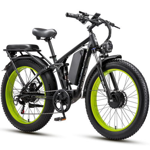 KETELES Ebikes for Adults, AWD Dual Motor Ebike Peak 6000W 26” Electric Bike Fat Tire