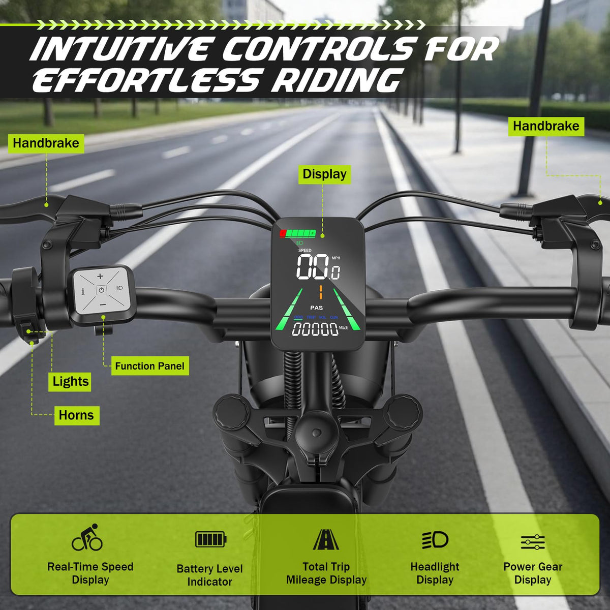 ASKGO Electric Bike for Adults Teens, 2500W Peak, 28/36 Mph & 65 Miles, 16/20" Fat Tire All-Terrain Electric Dirt Bike