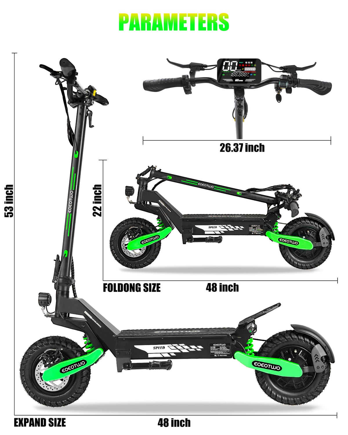 Electric Scooter for Adults,11" Off-Road Tires Fast E Scooter