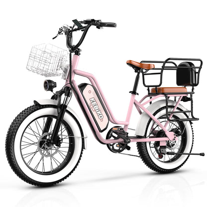 Electric Bike for Adults, 20"x 4" Fat Tire Ebike, 1450W Peak Bike with 48V 20AH Removable Battery
