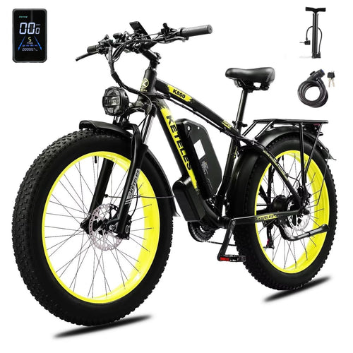 KETELES Ebikes for Adults, AWD Dual Motor Ebike Peak 6000W 26” Electric Bike Fat Tire, 52V 26AH Battery