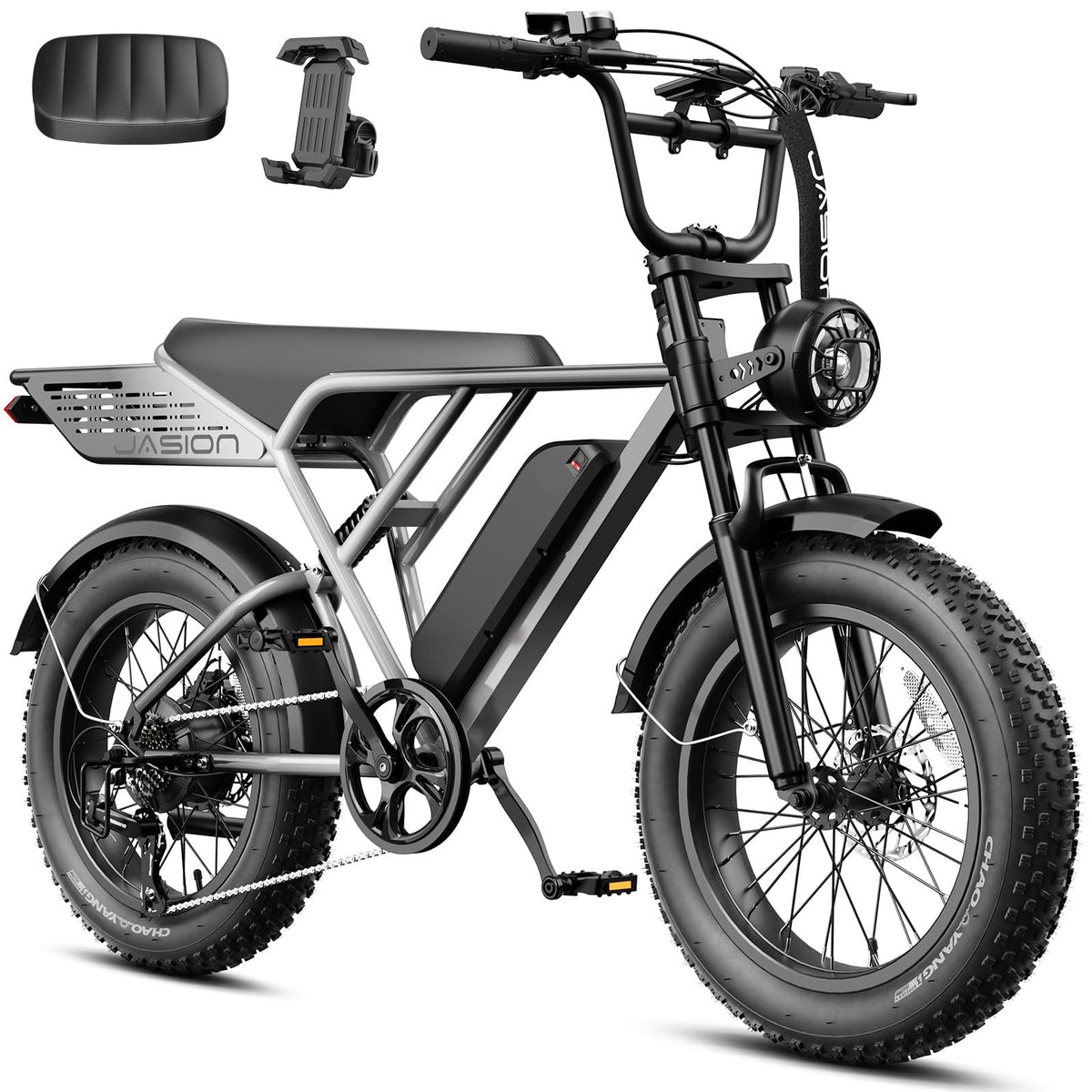 Jasion RetroVolt Pro Electric Bike, 90-Mile Range, Fat Tire