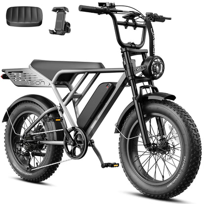 Jasion RetroVolt Pro Electric Bike, 90-Mile Range, Fat Tire