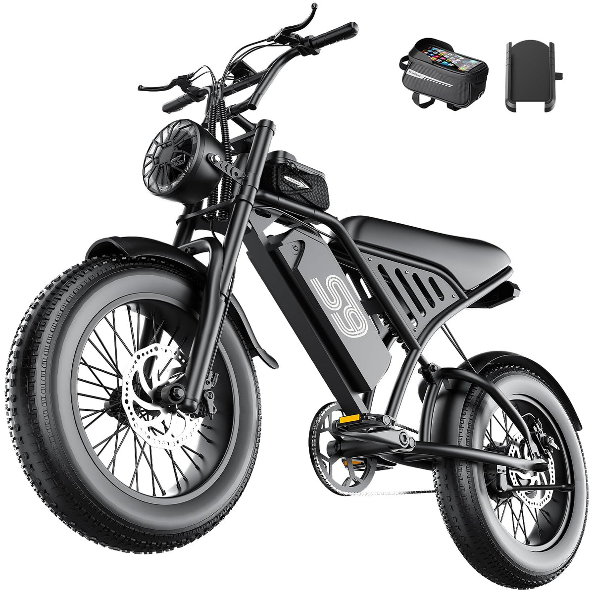 ASKGO Electric Bike for Adults Teens, 2500W Peak, 28/36 Mph & 65 Miles, 16/20" Fat Tire All-Terrain Electric Dirt Bike