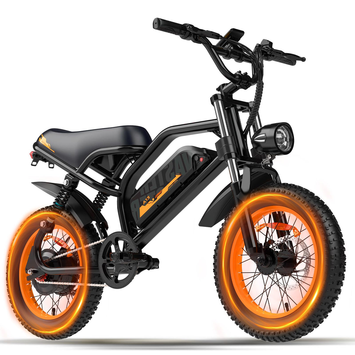 AVDLBIKE Electric Bike, 16'' Fat Tire eBike for Teens/Adults, 500W E-Bike with 36V/12.8Ah Removable Battery