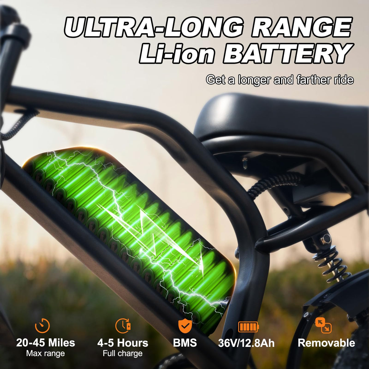 AVDLBIKE Electric Bike, A13 16'' Ebike for Teens, 500W Fat Tire E-Bike with 36V/12.8Ah Removable Battery