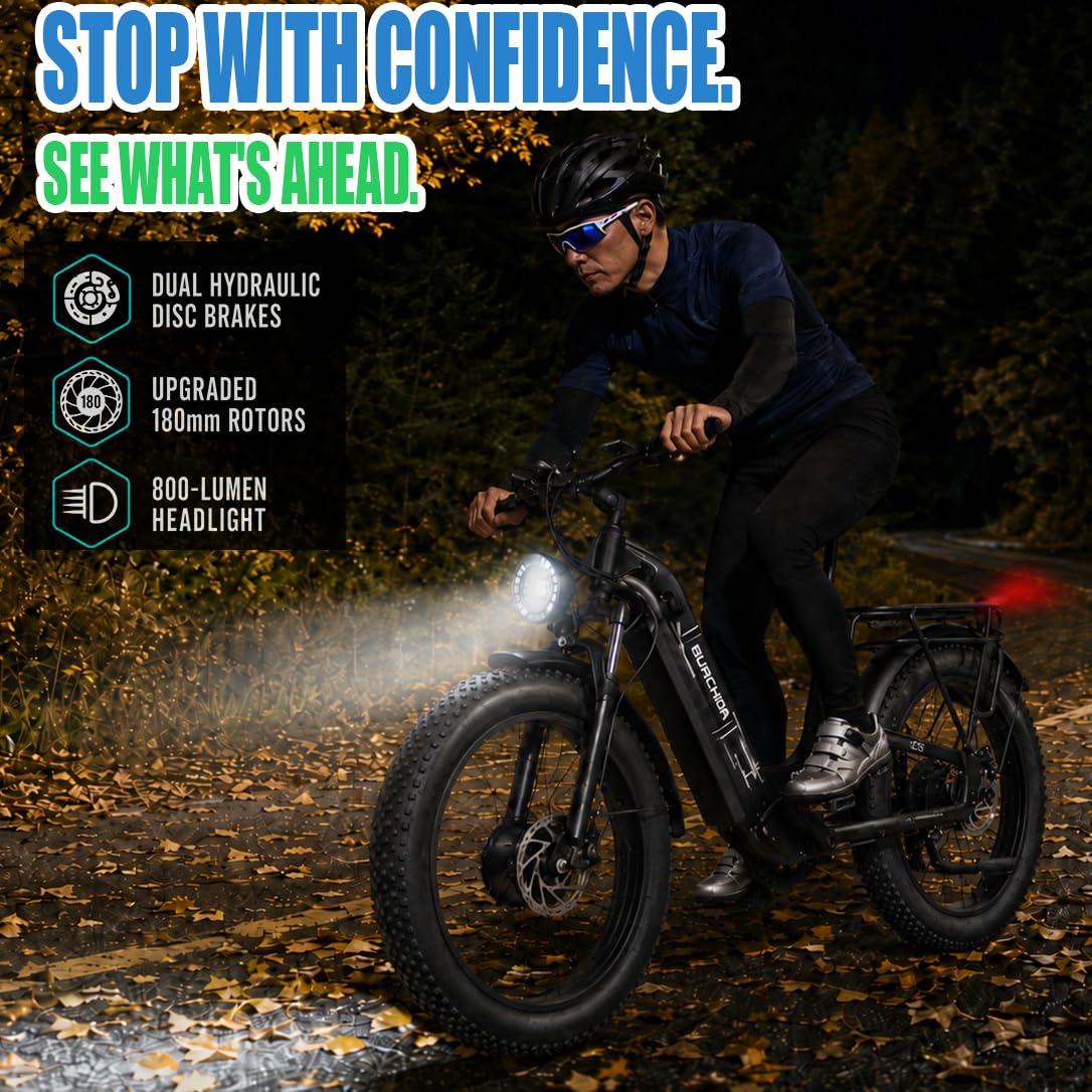 5000W Peak AWD Dual Motor Electric Bike for Adults Up to 90 Mi Long Range