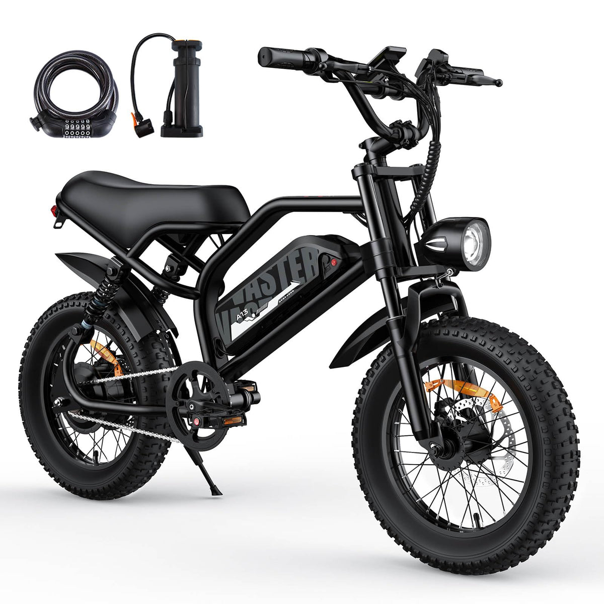 AVDLBIKE Electric Bike, A13 16'' Ebike for Teens, 500W Fat Tire E-Bike with 36V/12.8Ah Removable Battery