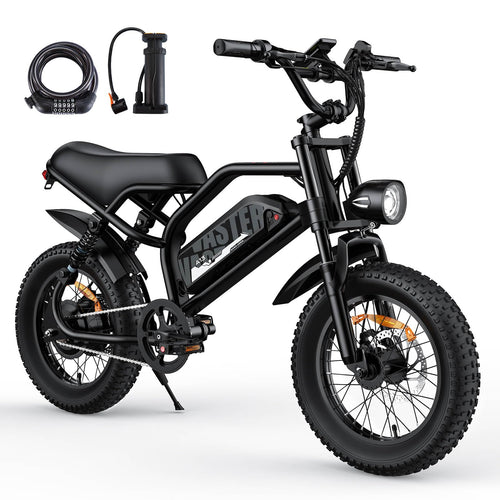 AVDLBIKE Electric Bike, A13 16'' Ebike for Teens, 500W Fat Tire E-Bike with 36V/12.8Ah Removable Battery