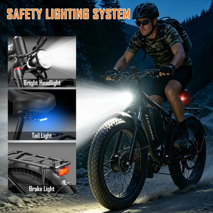 Peak-9000W-Dual-Motor-Electric-Bike Adults, 58V Peak 34AH Max 48MPH 105Mi