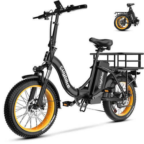 EUYBIKE Folding Electric Bike for Adults with Peak 1000W Motor, 48V 20AH Battery up to 80 Miles, 20" Fat Tire All Terrain Ebike