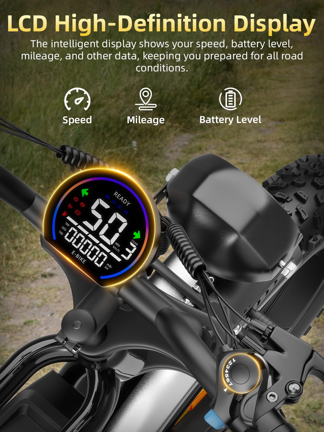DEEPOWER S20 Electric Bike for Adults, 1500W Peak Motor, Up to 32MPH, 48V 25AH Removable Battery