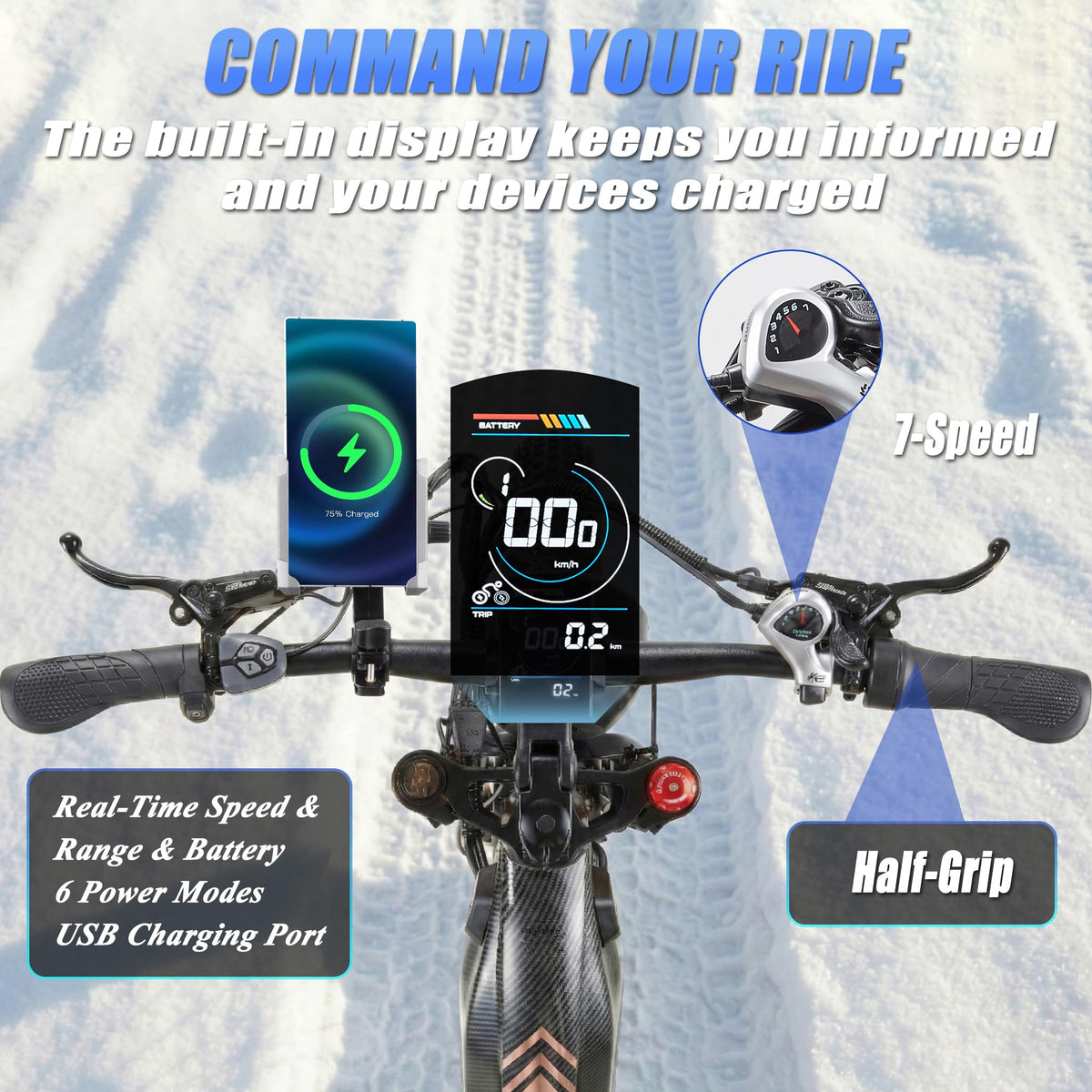 BIGUODIR 3000W Peak AWD Dual Motor Electric Bike for Adults Foldable
