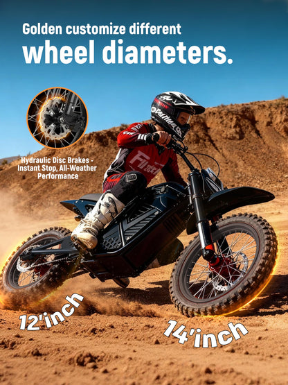 ESKUTE Electric Dirt Bike for Teens Adults, Mid-Drive Motor 3500W Peak, Electric Motorcycle 48V23Ah Battery