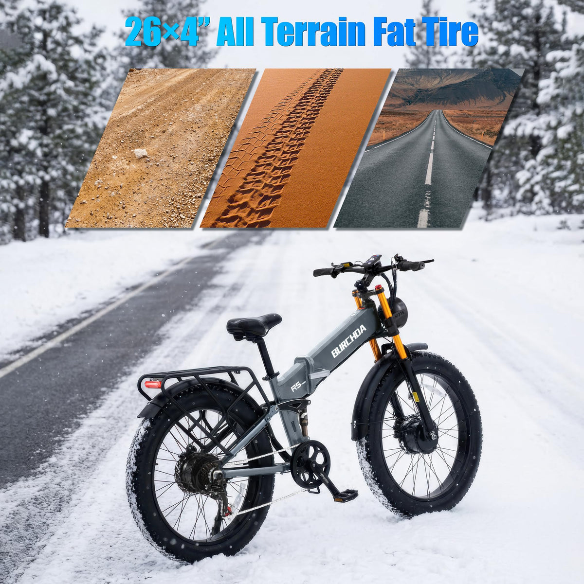 5000W Peak AWD Dual Motor Electric Bike for Adults Up to 90 Mi Long Range