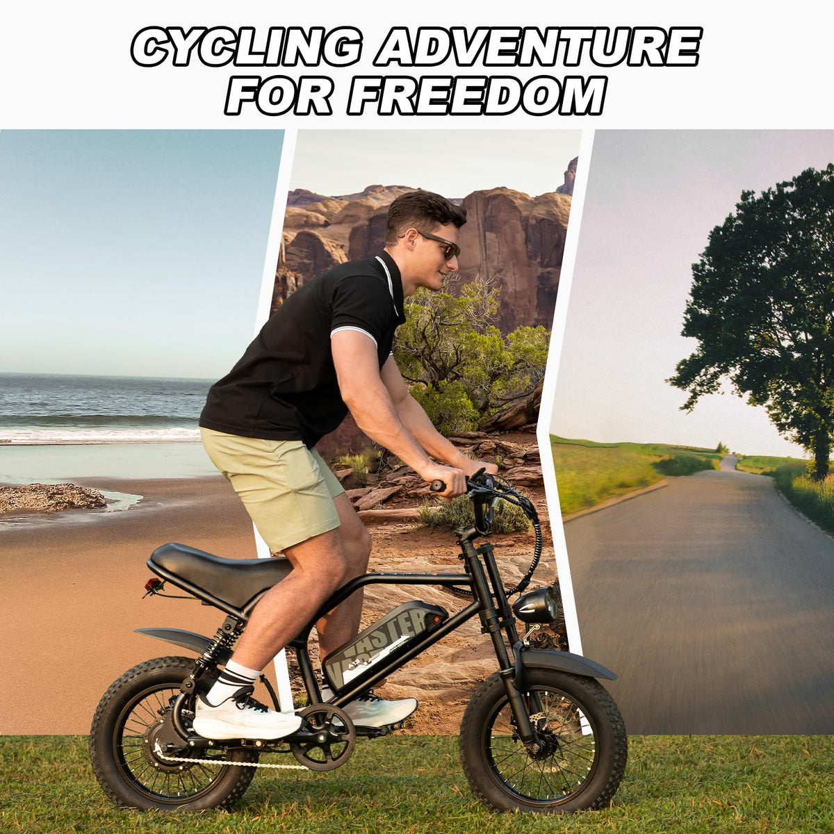 Electric Bike for Adults, A13 1000W Peak 16'' E-Bike, 20MPH Speed &45 Miles