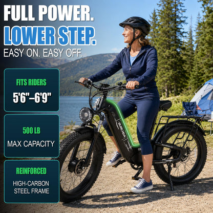 5000W Peak AWD Dual Motor Electric Bike for Adults Up to 90 Mi Long Range