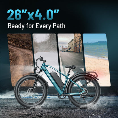 Jasion EB5 MAX Electric Bike for Adults 2000W Peak Motor, 48V 15Ah Battery