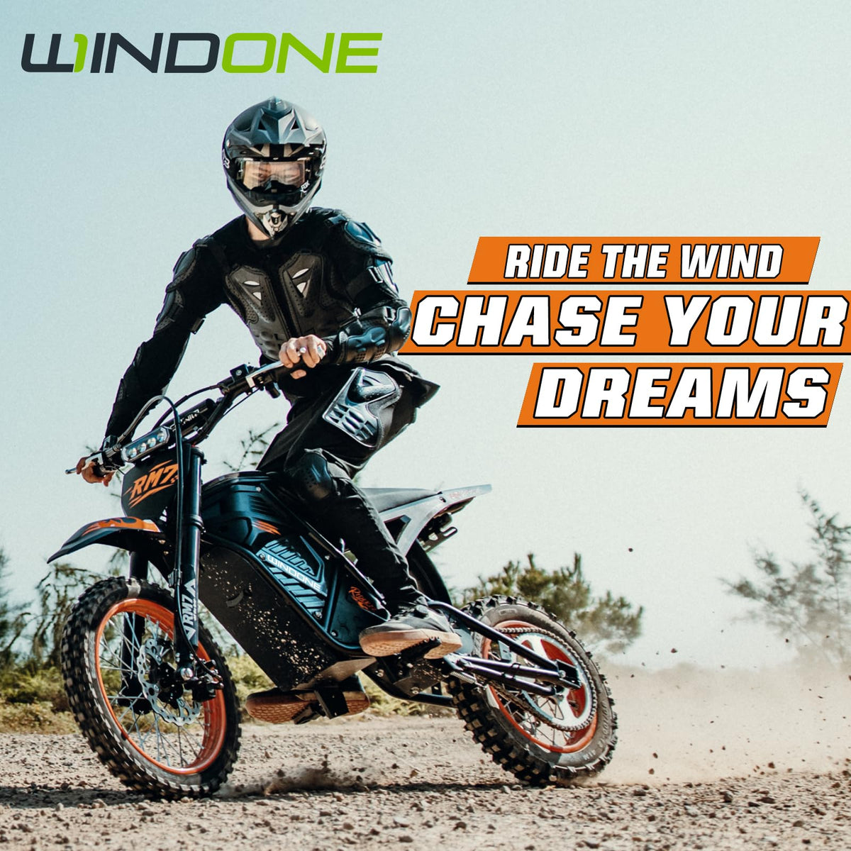 Windone RM7 Electric Dirt Bike for Teens & Adults, 37MPH Max, 1080WH