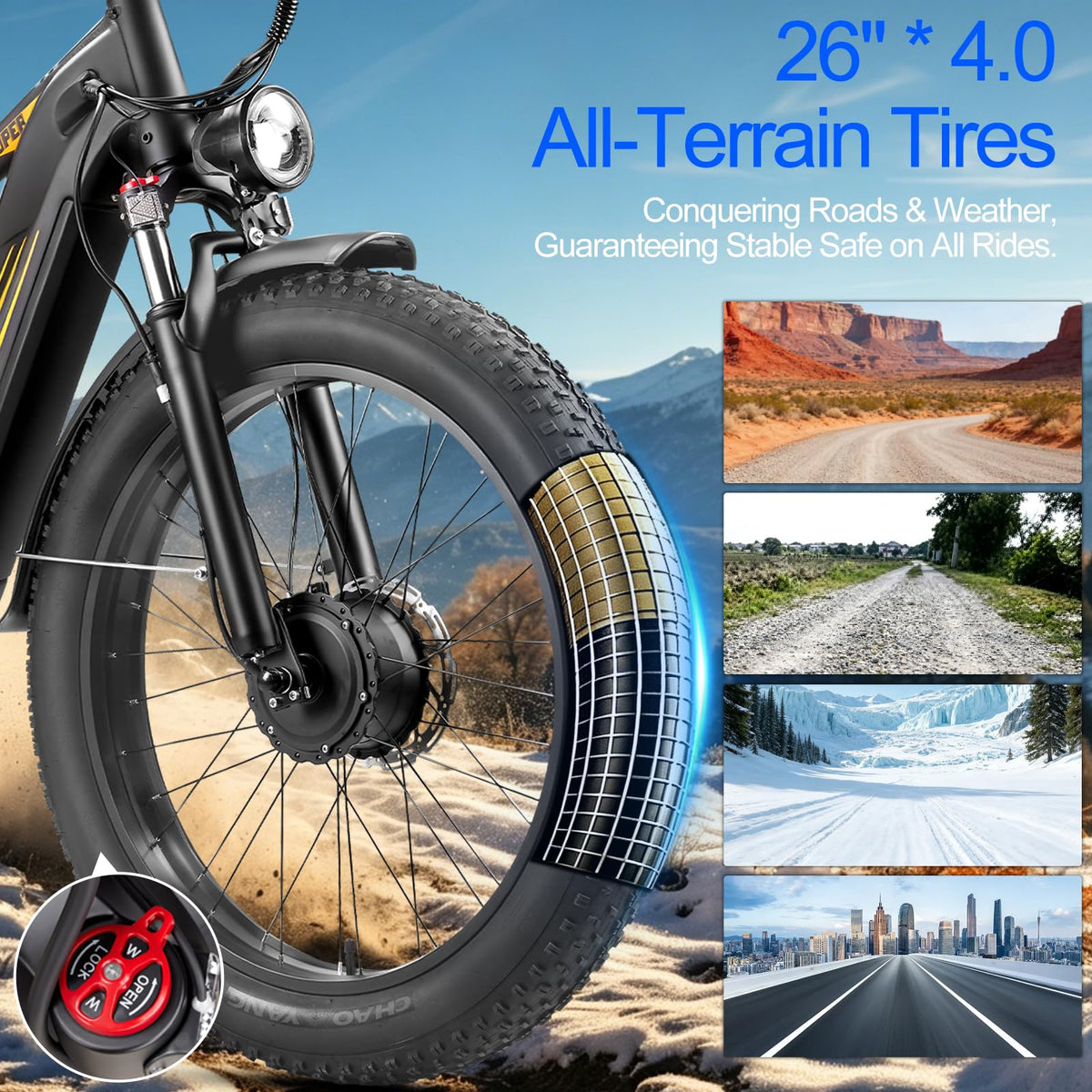 PEAK-8000W Dual Motor Electric Bike for Adults 52V 26AH Max 50MPH 100Miles