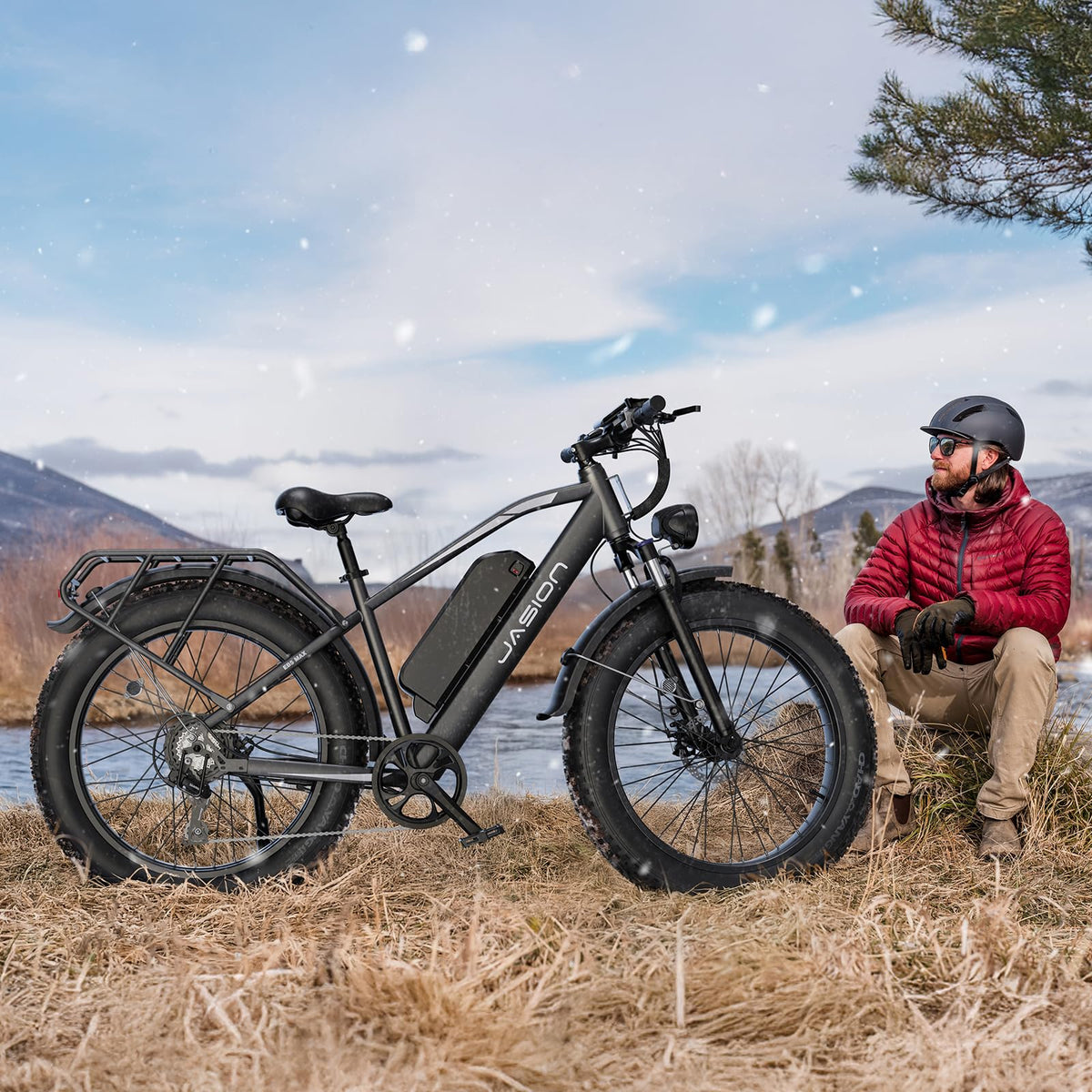 Jasion EB5 MAX Electric Bike for Adults with 2000W Peak Motor, 48V 15Ah (720Wh) Battery Electric Mountain Bike