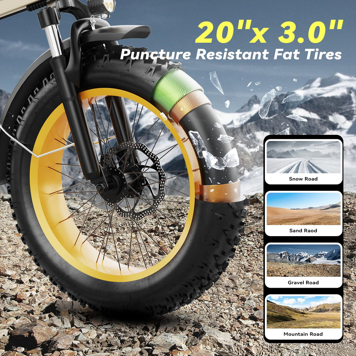 EUYBIKE Foldable Electric Bike for Adults, 48V 20Ah Removable Lithium Battery up to 80Miles, 20" Fat Tire 1000W Peak Motor Dirt Ebike