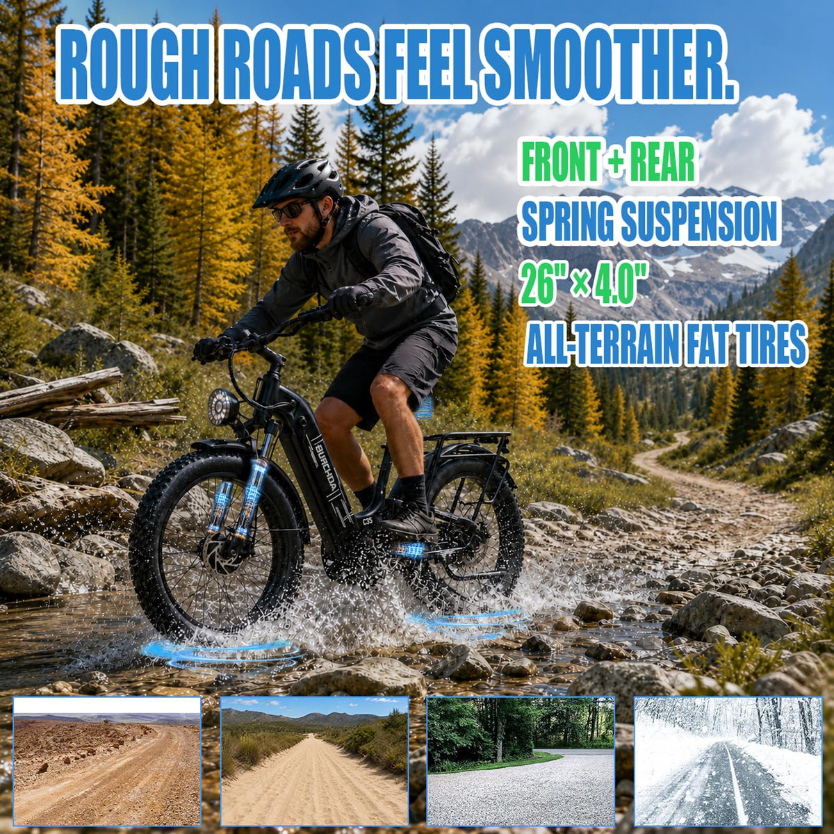 5000W Peak AWD Dual Motor Electric Bike for Adults Up to 90 Mi Long Range