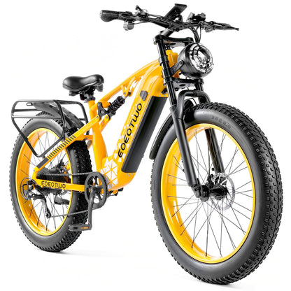 Electric Bike, 1500W Peak 28+ MPH 26" Fat Tire Electric Bicycle, 60+ Miles Off-Road E Bike for Adults