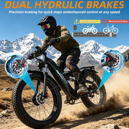 8000W Peak Electric Bike for Adults Max 50MPH 52V 30AH Up To 100 Mile Range