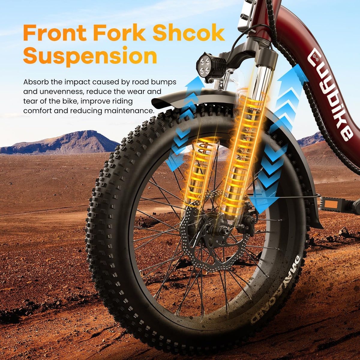Folding Electric Bike for Adults with Peak 1000W Motor, 48V 20AH Battery up to 80 Miles, 20" Fat Tire All Terrain Ebike