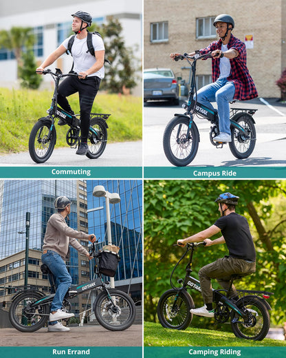 Gotrax R1 20" Folding Electric Bike with 40 Miles Range by 48V Battery