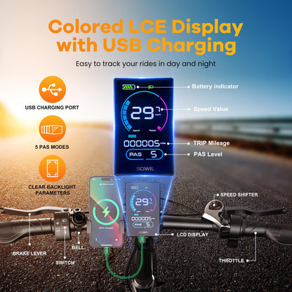 Folding Electric Bike for Adults with Peak 1000W Motor, 48V 20AH Battery up to 80 Miles, 20" Fat Tire All Terrain Ebike
