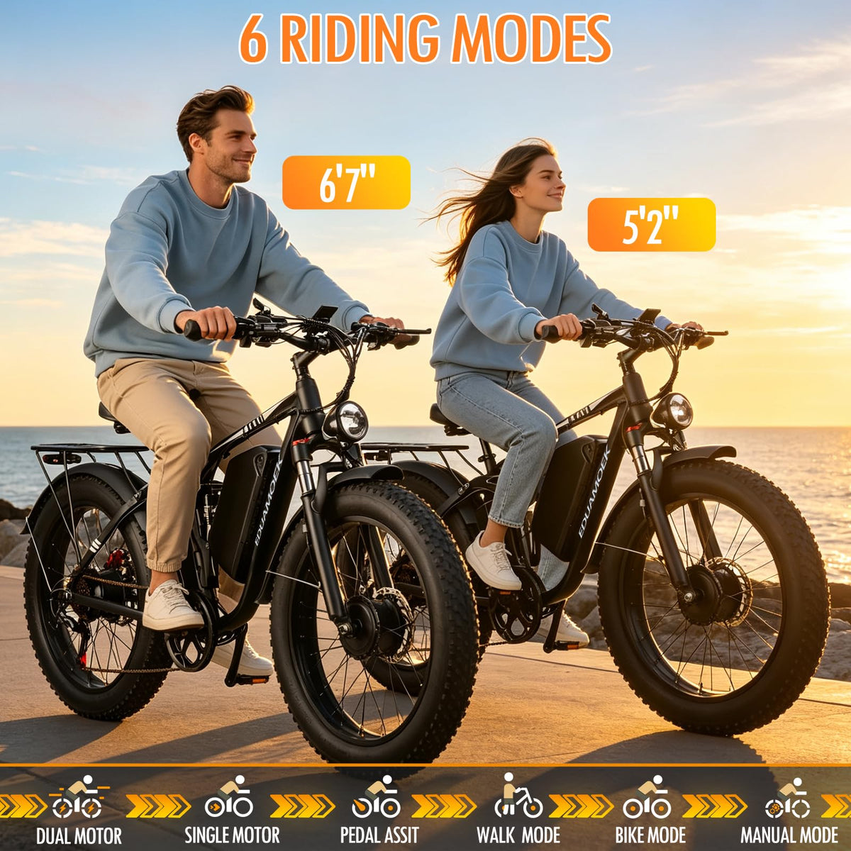 Peak-9000W-Dual-Motor-Electric-Bike Adults, 58V Peak 34AH Max 48MPH 105Mi