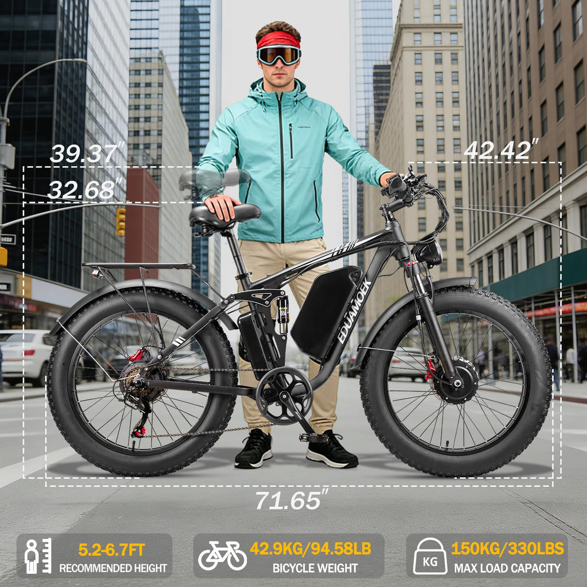 Peak-9000W-Dual-Motor-Electric-Bike Adults, 58V Peak 34AH Max 48MPH 105Mi