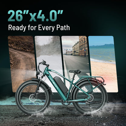Jasion EB5 MAX Electric Bike for Adults with 1500W Peak Motor, 48V 15Ah (720Wh) Battery Electric Mountain Bike