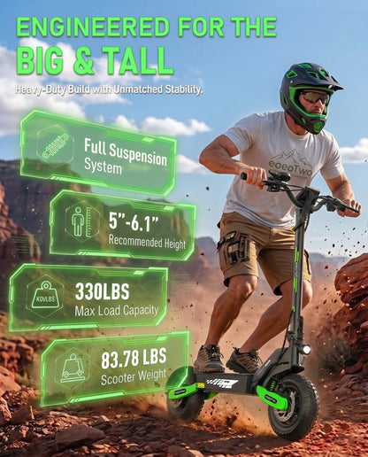 Electric Scooter for Adults,11" Off-Road Tires Fast E Scooter