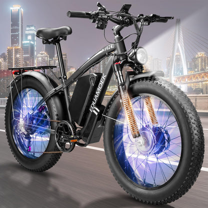 Peak-9000W-Dual-Motor-Electric-Bike for Adults with 58V Peak 34Ah Battery Up to 105 Mile, Max 48MPH Fast-Dual-Motor-Ebike