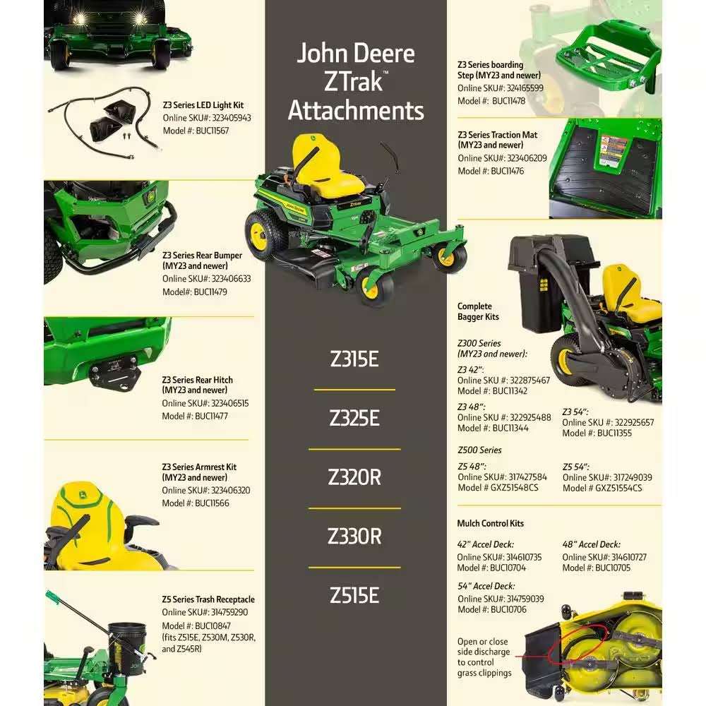 Johnn Deere Z315E 42 in. 20 HP GAS Dual Hydrostatic Zero-Turn Riding Mower BG21296 Essence